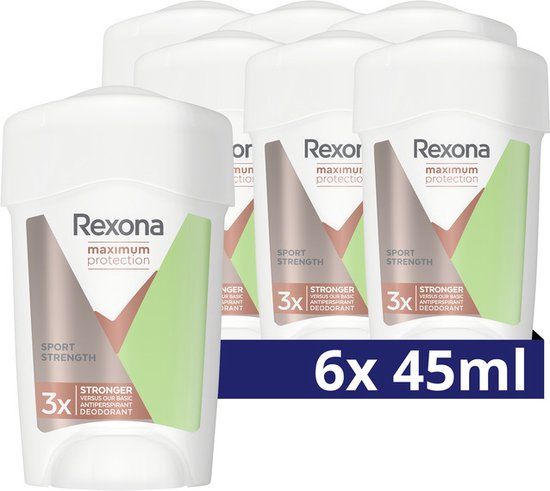 Rexona Maximum Protection Sport Strength Deodorant Stick - 6 x 45ml - Women