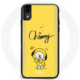 Maniacase Hoesje voor Iphone XS BTS Bangtan Boys BT21 Chimmy Jimin Gele Achtergrond
