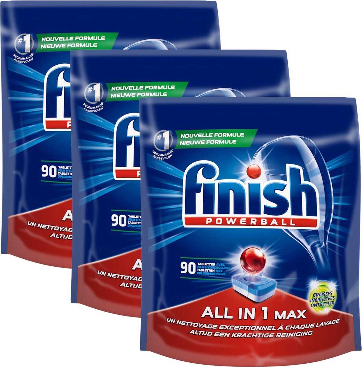 FINISH All in One ontvetter 270 vaatwastabletten - Mega Pack