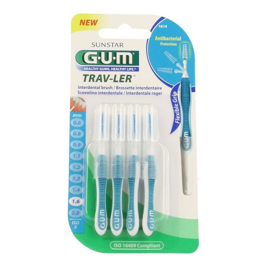 GUM Trav-Ler Interdentaal Borsteltjes 1.6mm 4st