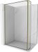 Mexen Kioto paroi de douche Walk-in 100 x 40 cm, cadre noir, or