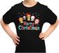 Bellatio Decorations Shoppartners Bv Kersttrui t-shirt - kinderen - dierenvriendjes - Merry christmas - zwart - kerstkleding / christmas outfit 110/116