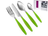 H & H Lady Bestekservice acryl, groen, 24 stuks