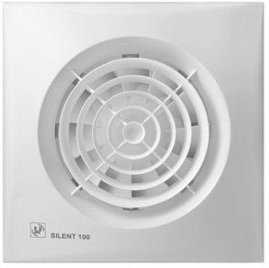 Soler & Palau Silent-100 CHZ Badkamerventilator 100mm - Met Timer en Vochtsensor - 95 m³/h - Stil