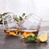 Mad Monkey Whisky glazen set - diamant vorm - 2 stuks