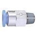 Ger. RIEGLER Ger. Terugslagklep »Blaue serie«, gew. naar de sluiting, R 1/2 a., voor slot-buiten-Ø 12 mm, werkdr. Maximale 10 bar, kunststof/MS vern.