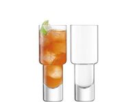 LSA Wodka Mixer Glas 400ml Helder | Set van 2 | Mondgeblazen & Handgemaakt Glas | VD03, Klar