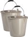 PlasticForte Emmer - 2x stuks - taupe - 9 liter - schoonmaak emmer - met schenktuit