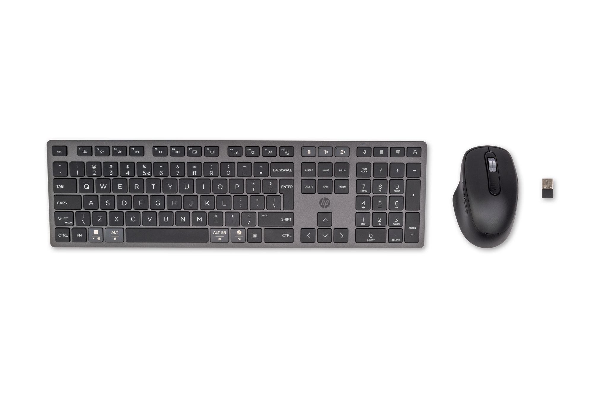 HP 720 Draadloos Toetsenbord en Muis Combo - QWERTY - Zwart - Oplaadbaar