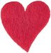 Petra's Bastel News 100 stuks gebogen harten ca. 30 mm, viltkleur: roze, fliz, 19 x 12 x 5 cm