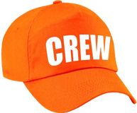 Bellatio Decorations Crew personeelspet / baseball cap oranje met witte bedrukking voor kinderen - personeel / staff - Holland / Koningsdag