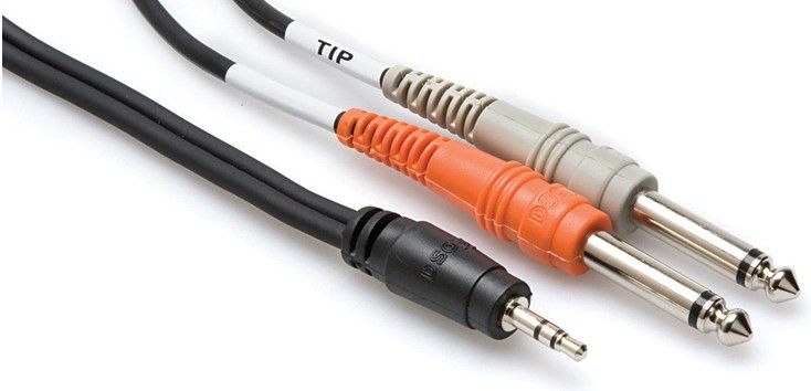Hosa Technology CMP-159 audio kabel 3,05 m 3.5mm 2 x 6.35mm Zwart