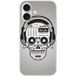 Apple iPhone 16 Skull music bedrukt siliconen hoesje