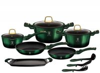 Berlinger Haus Emerald Serie Pannenset - 12 Delig - Gietaluminium - Groen