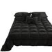 PETTI Artigiani Italiani - Dekbed van warm fluweel, winter, 260 x 270 cm, tweekleurig, zwart, dubbelzijdig dekbed, dekbed voor tweepersoonsbed, dekbed van fluweel, 350 g/m², gemaakt in Italië