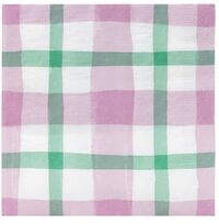 Talking Tables - Gingham Check Napkins - Pink & Green - Pack of 20
