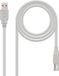 NANOCABLE Cable USB 2.0 A Male to USB 2.0 A Male Beige 1 m