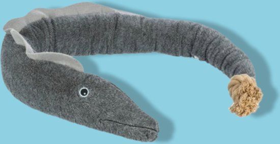 Trixie Be Nordic Aal Karl Pluche Touw Grijs - Hondenspeelgoed - 98 cm