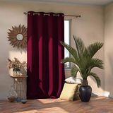 AmeliaHome Blackout gordijn 1 st. ondoorzichtig, polyester, wijnrood, oogjes 140x270