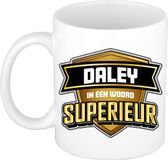 Bellatio Decorations Naam mok Daley - wit - Superieur - keramiek - 300 ml - collega beker - cadeau