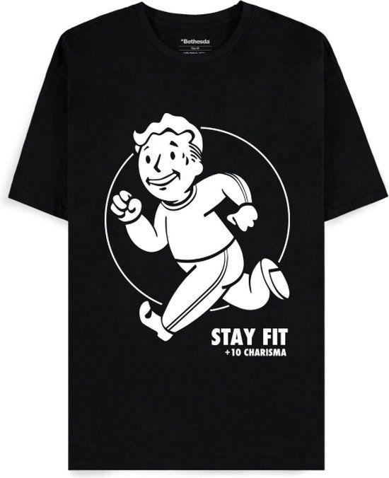 Fallout Stay Fit Heren T-shirt - zwart - S