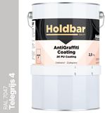 Holdbar Anti Graffiti Coating Telegrijs 4 (RAL 7047) 2,5 Kg