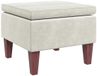 vidaXL Tabouret à pieds en bois velours crème