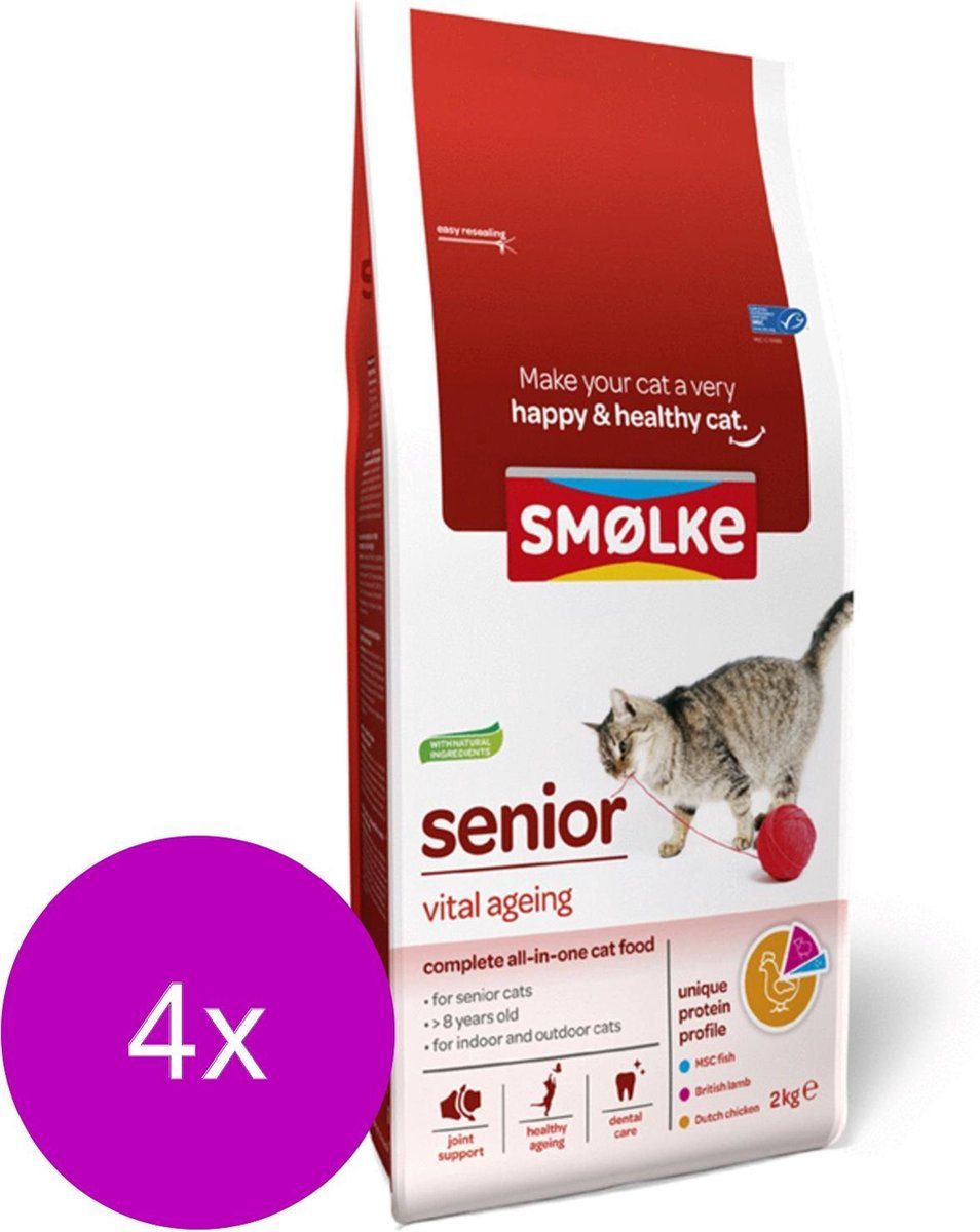SMOLKE 4x Kat Senior Kip 2 kg