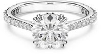 Swarovski Stilla ring 5717936 | Zilverkleurige rhodiumvergulde Swarovski sieraden | Cocktailring met rondgeslepen kristal en pavézetting