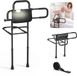 VEVOR Rail de lit pour seniors, aide à se lever pliable avec support au sol, capacité de charge 136 kg, rail de lit pour diverses tailles de lit, acier au carbone, poignée réglable (longueur et hauteur), avec éclairage LED, sac et sangle de transport
