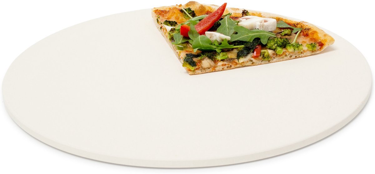 Relaxdays pizzasteen 33 cm, baking stone, pizzaplaat, pizza baksteen, cordieriet