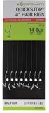 Korum Big Fish Supersteel Allrounder Quickstop 4” Hair Rigs Barbless (8pcs) - Haakmaat 12 - 0.26mm