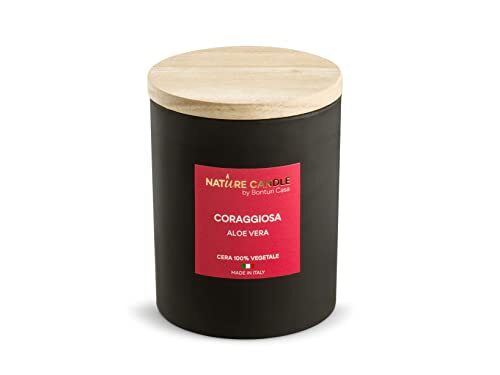 Natur Candle Geurkaars Natural Candle Linea Lei is gemaakt van wax 100 procent plantaardige geur Aloë Vera 200 g, meerkleurig, 200 g