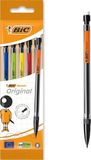 BIC Matic Original 0,7 mm HB Vulpotloden - Verschillende Kleuren Lichaam, Pak van 5 Stuks