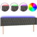 Tête de lit à LED gris foncé 183x16x78/88 cm velours