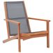 VidaXL Loungestoel massief eucalyptushout en textileen grijs
