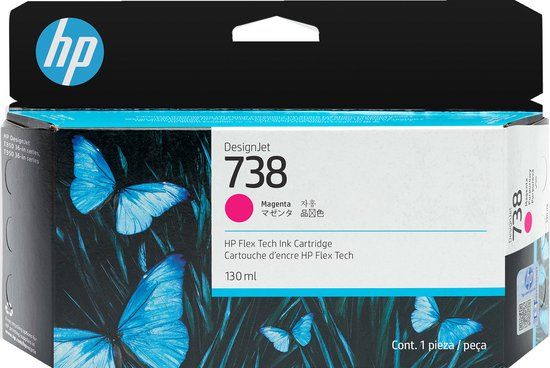 HP 738 130-ml Magenta DesignJet Ink Cartridge - Origineel