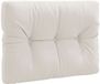 vidaXL Palletrugkussen VIANEN 100% Polyester Wit 70 x 40 x 12 cm