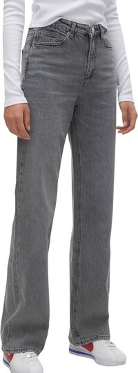 Vero Moda Tessa High Rise Wide Jeans - Women - W32/L32 - Grey