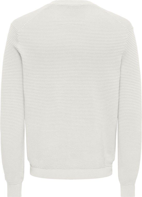 ONLY&SONS Heren Gebreide Trui XXL Katoen Wit