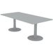 Quadrifoglio Table de réunion plateau rectangulaire 210x100 cm, 2 pieds