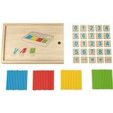 LUPILU® Jeu de mikado / Jeu de mémoire en bois / Jeu de cubes de lettres / Jeu à empiler carottes / Jeu à empiler cactus (Cartes de paiement & boîte de barres de comptage)