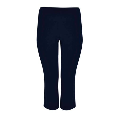 Yoek cropped flared broek donkerblauw