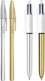 BIC 933979, Intrekbare balpen met klembevestiging, 4 stuk(s), Medium