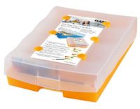 HAN 1x systeemkaartendoos flashcard CROCO 2-6-19 doorschijnend oranje DIN
