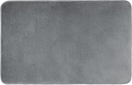 QUVIO Badmat - 50x80cm - Grijs - Microvezel - Antislip