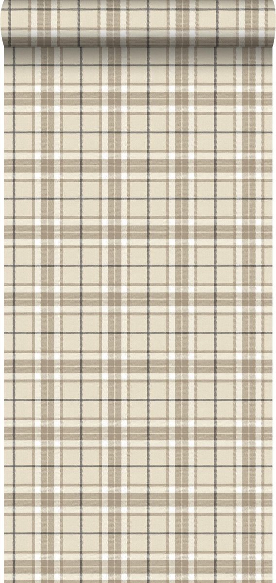 Esta Home behang ruiten beige en bruin - 137723 - 53 cm x 10,05 m