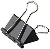 Wonday Foldback-papierklem/brievenklem, 41 mm, zwart, 12 stuks