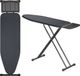 SensaHome Strijkplank – Inklapbare Strijktafel met Stoomunithouder – 125×45cm – Denim Black