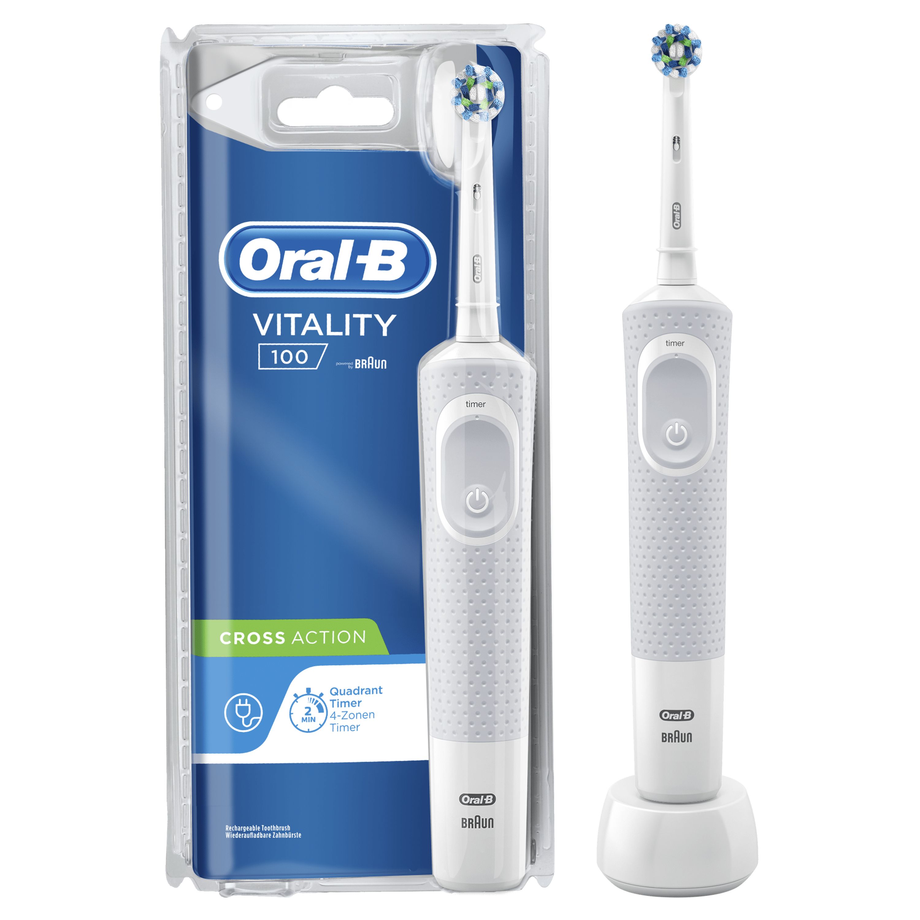 Oral-B Vitality 100 White CrossAction Elektrische Tandenborstel - Wit